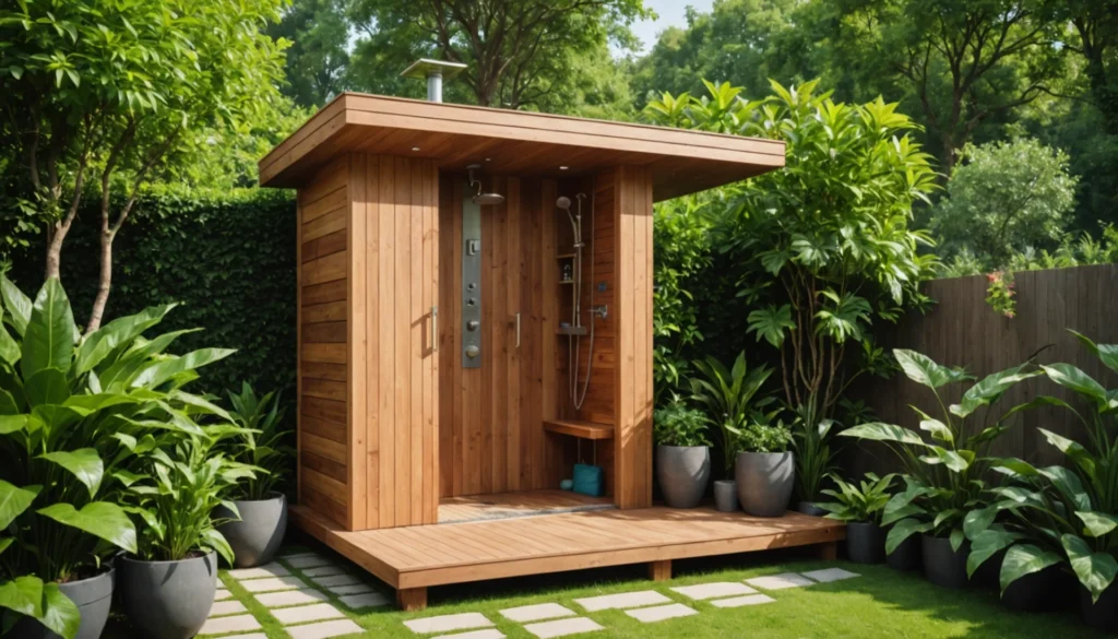 cabine de douche pour le jardin