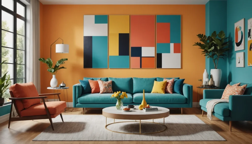décoration murale en couleur