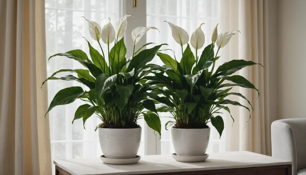 plante d’intérieur à fleurs blanches